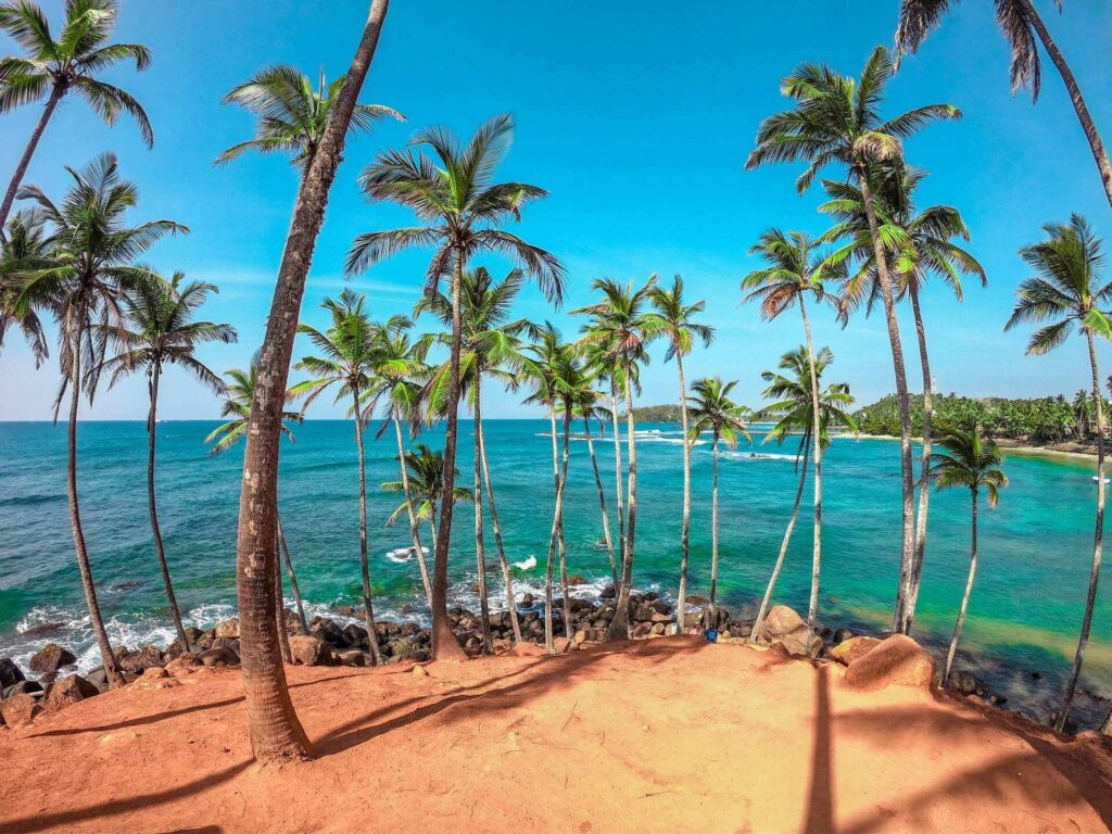 Mirissa beach in Sri Lanka