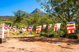 adams peak sri pada is tall mountain sri lanka adams peak is well known sri paadaya temple with sacred buddha footprint buddhist tradition 2 1